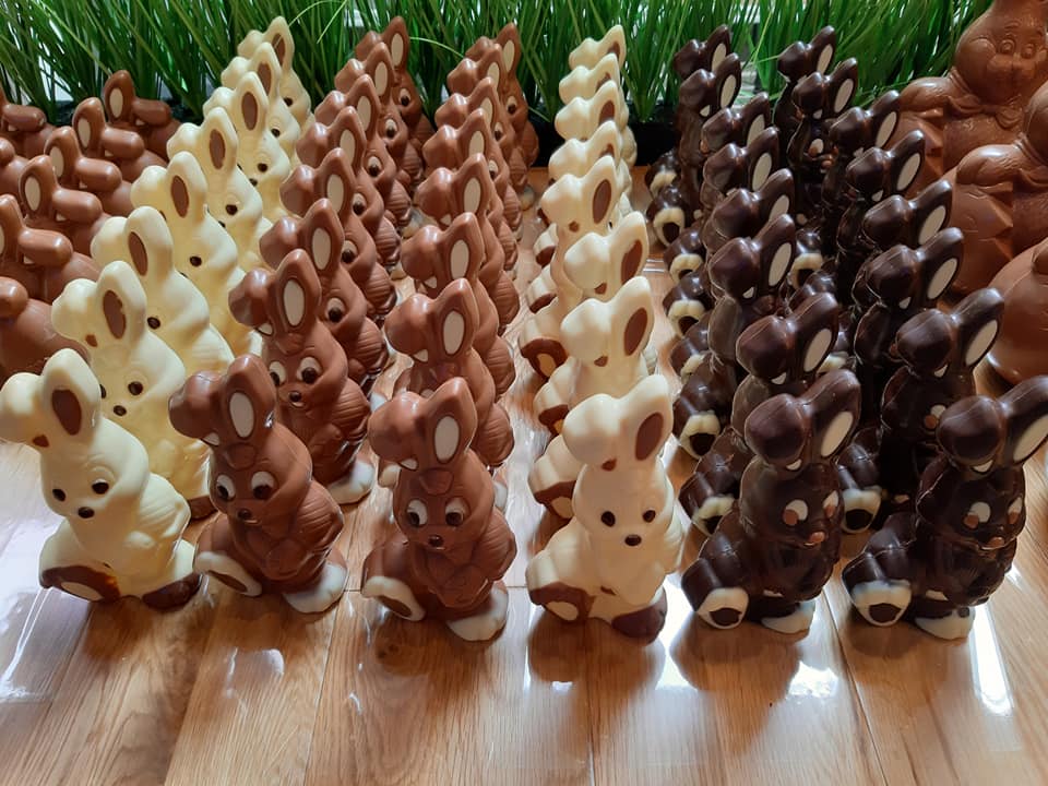 holgoed pasen, Paashaasjes in chocolade