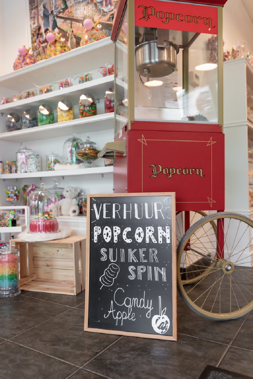 Fun food, popcorn, suikerspin