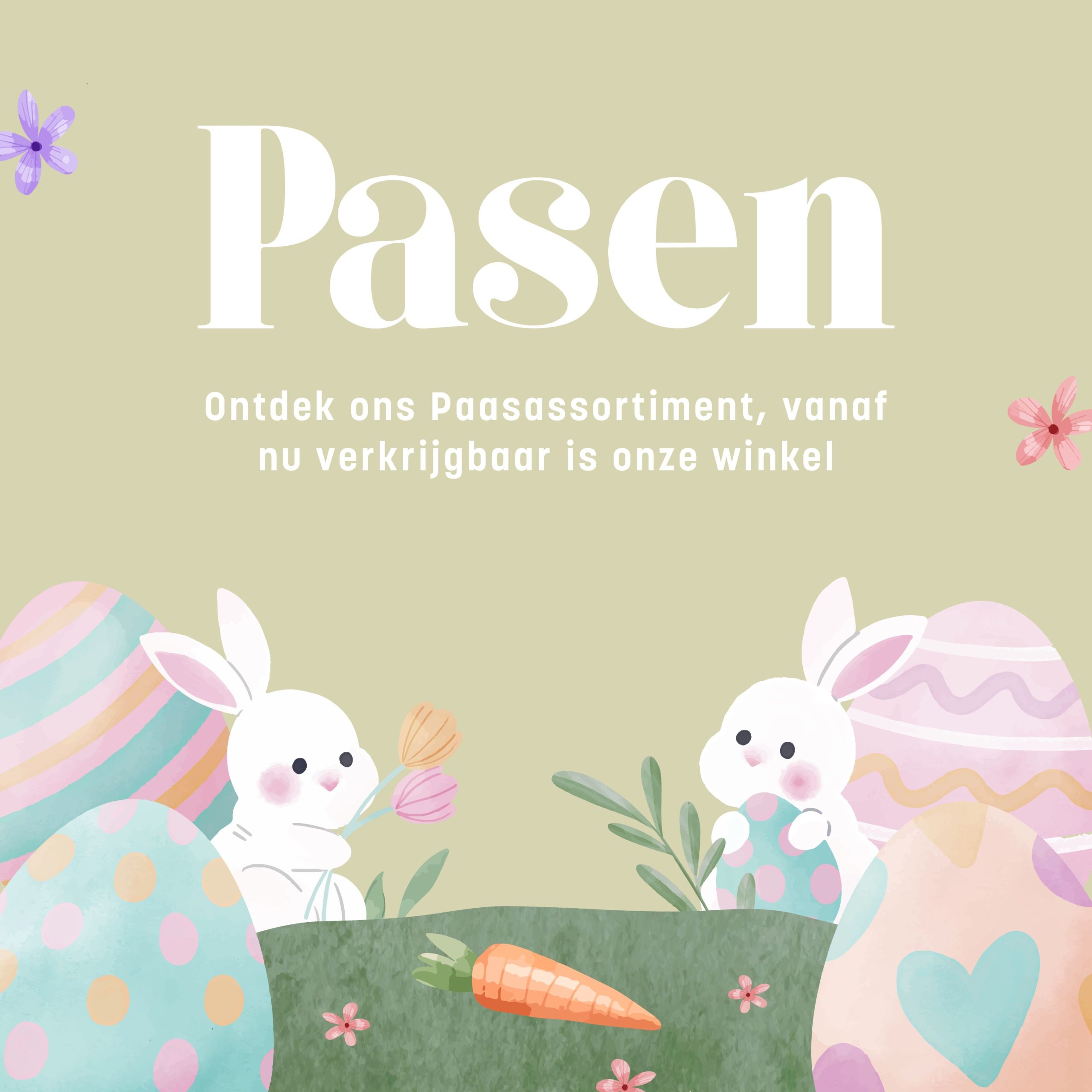 Op zoek naar heerlijke chocolade voor Pasen. Het paasassortiment is nu beschikbaar in de winkel