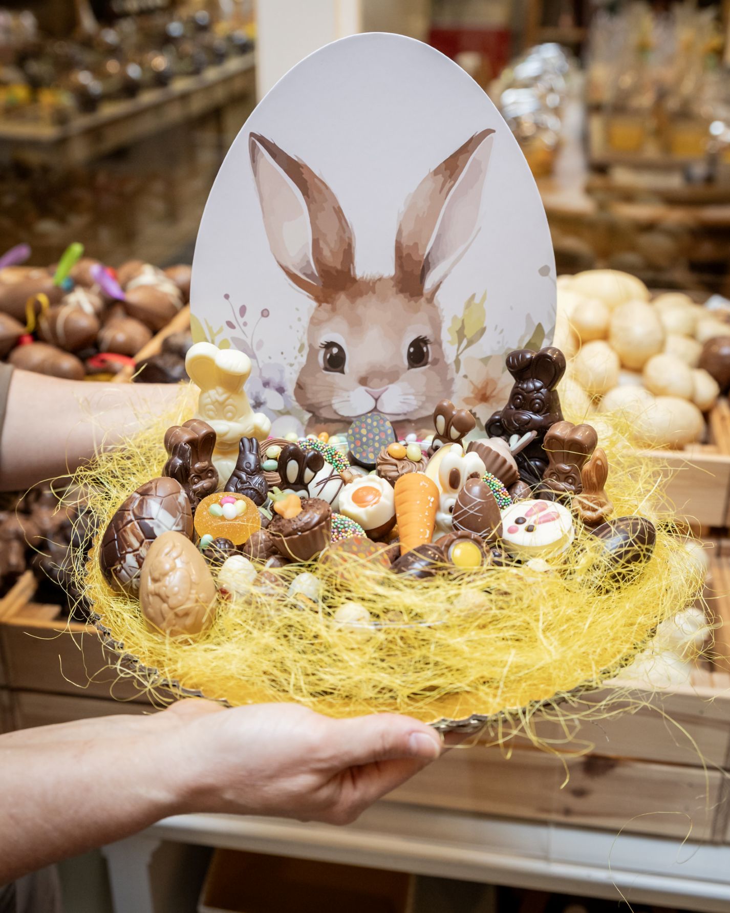 Artisanale paaseieren in chocolade