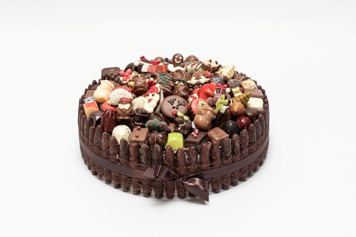 Chocolade kerst, pralinetaart