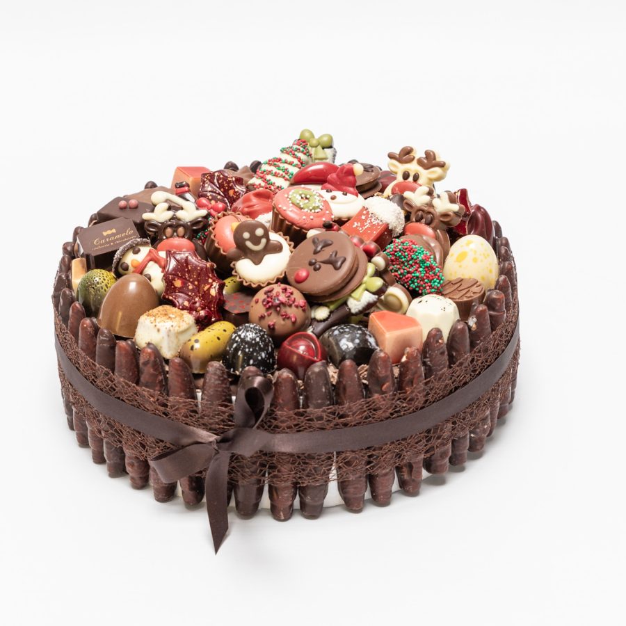 Chocolade kerst, pralinetaart