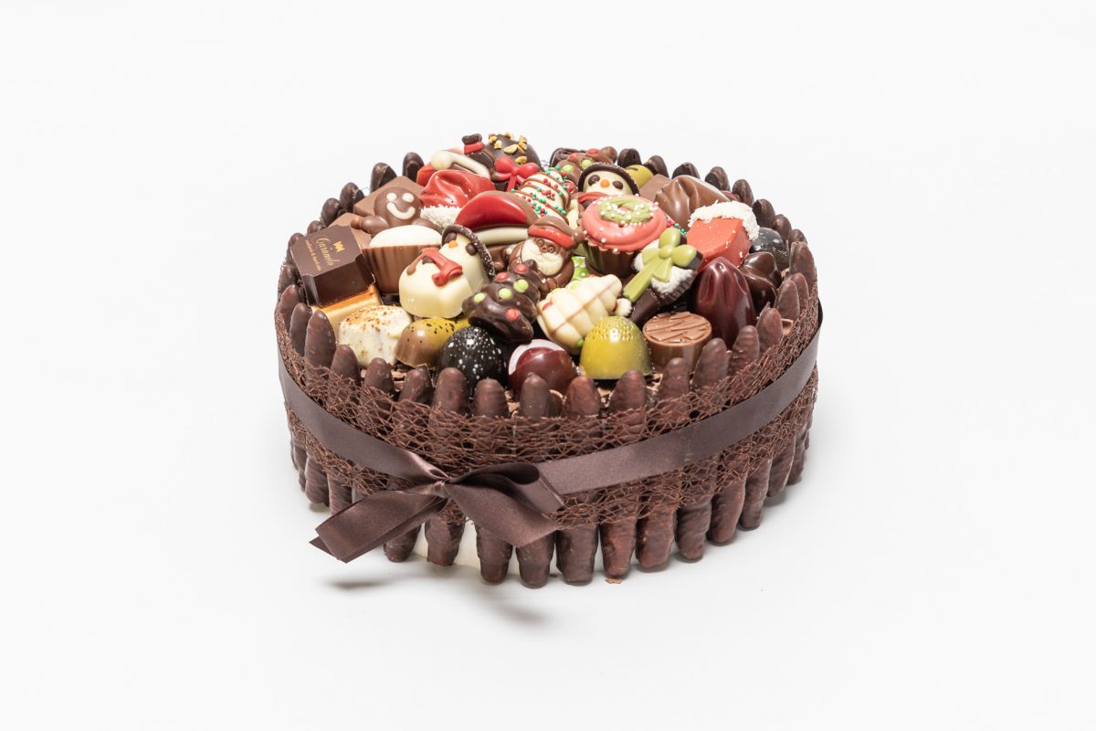 Chocolade kerst, pralinetaart