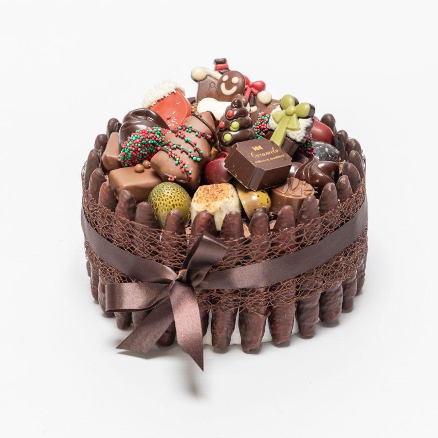 Chocolade kerst, pralinetaart