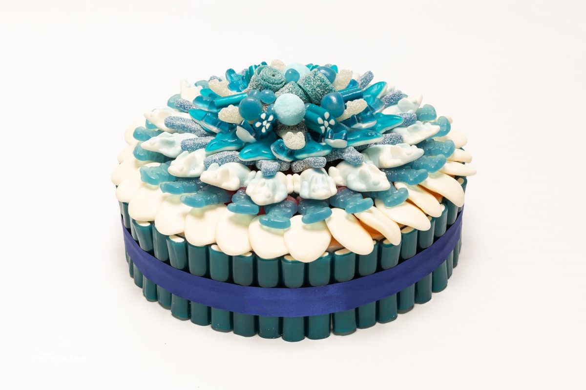Snoeptaart blauw, geboorte, baby jongen
