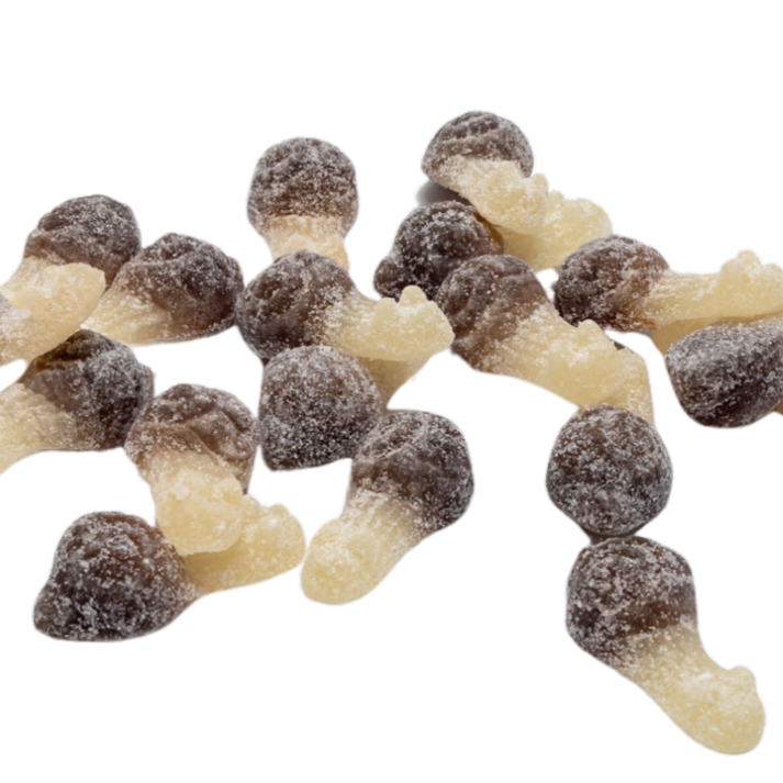 Zure snoepjes met cola smaak in de vorm van huisjesslak