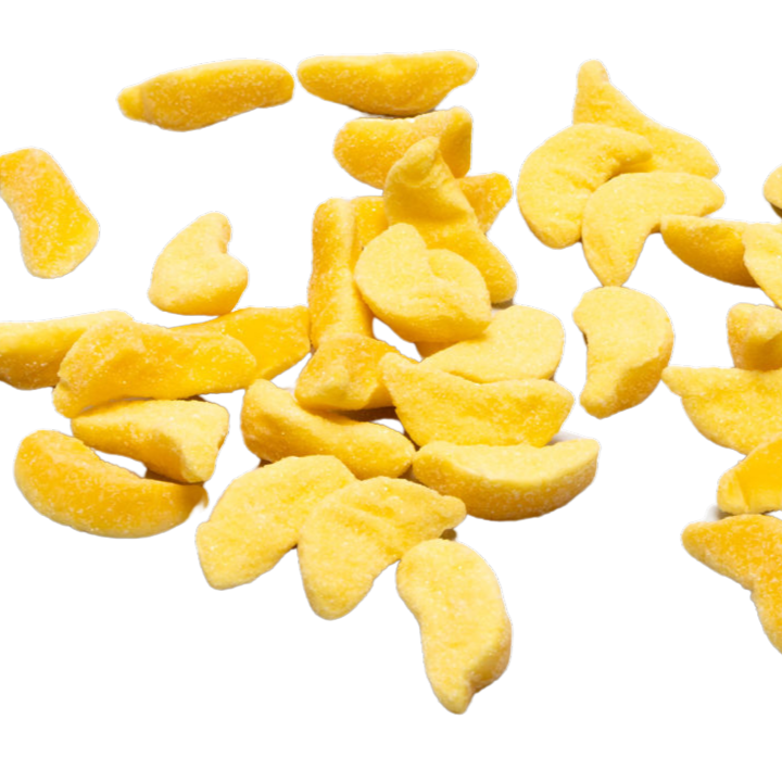 Lichtgele bananensnoepjes met zachte structuur van Haribo